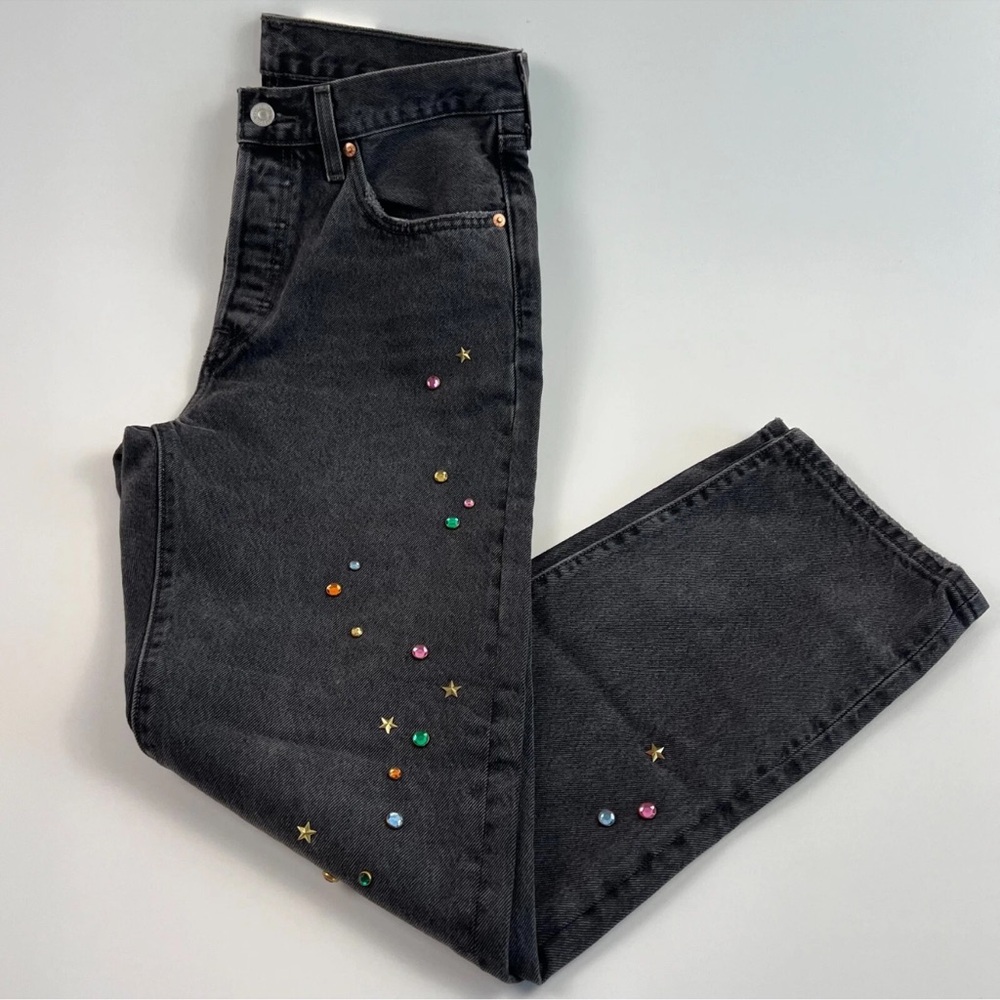 Levi’s 502 Embellished Black Jeans